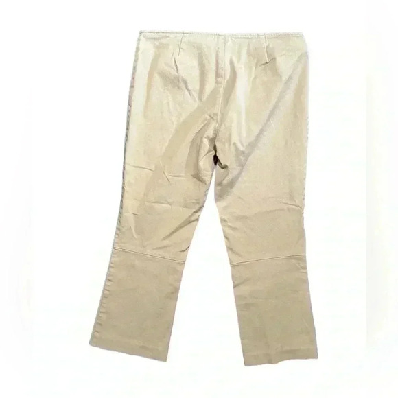 Tory Burch Khaki Exposed Zipper Capri Pants Size 4 - Picture 4 of 5